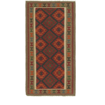 Lorain One-of-a-Kind 3'5" X 6'9" New Age Wool Area Rug in Red
