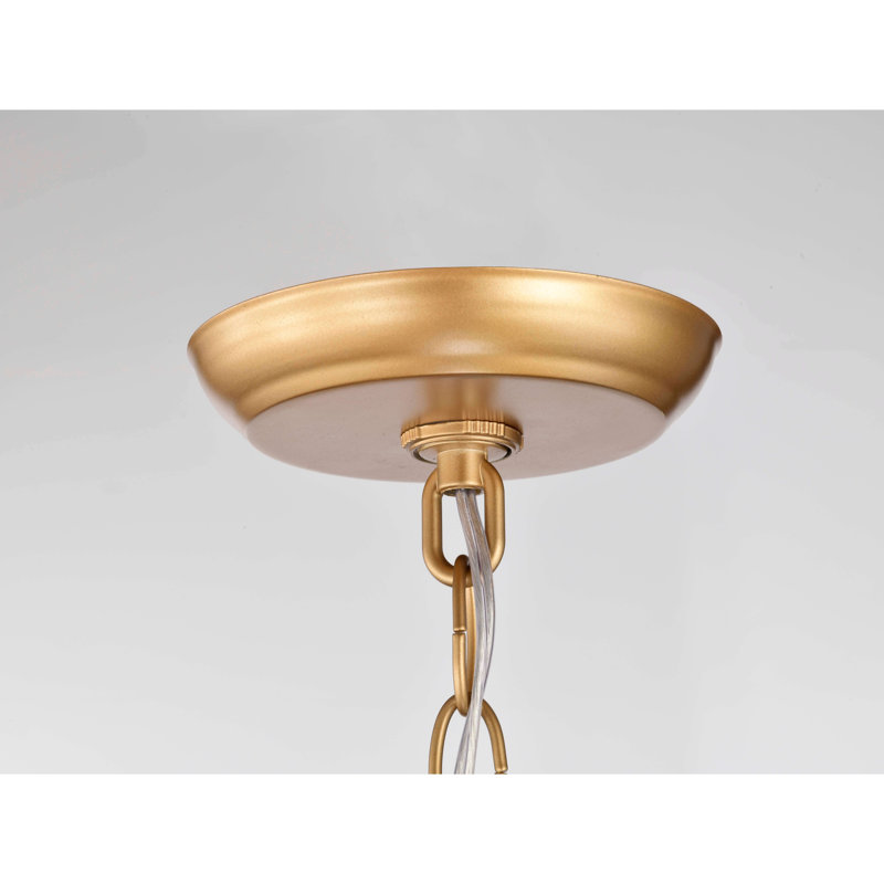 Quon 18.9" W 5-Light Crystal Orb Chandelier, Gold, 5 Lights