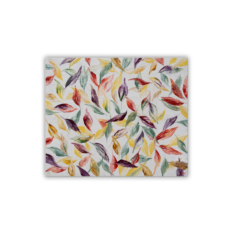 "Color Cascade", art mural sur toile, Cadre flottant noir, H 12 po x l 16 po