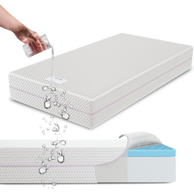 Sleepah 5.5” Crib & Toddler Bed Mattress Dual Sided Cooling Memory Foam – Waterproof Washable Breathable Soft Cotton Fabric – CertiPUR Firm Baby Mattresses - for Baby & Toddlers 