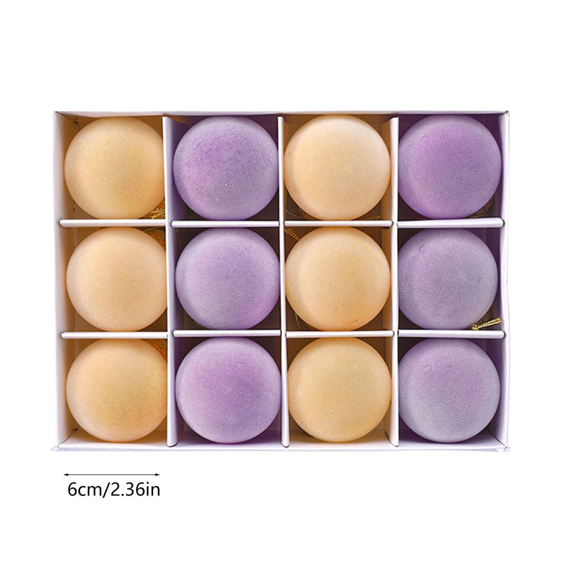 12 PCS Velours Boules De Noël Arbre De Noël Décoration Suspendue., A