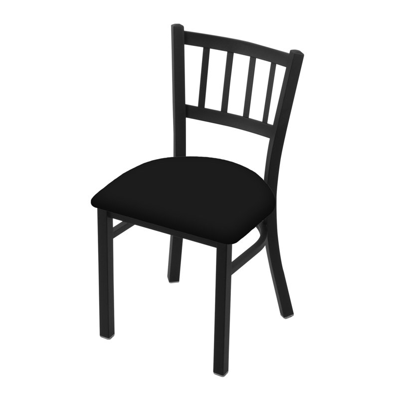 Chaise Contessa 610, Vinyle - Vinyle noir, Noir froissé