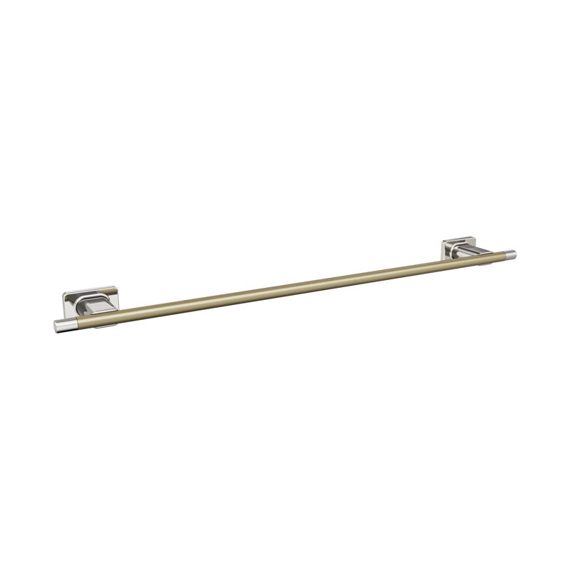 Barre à serviettes murale 24 "Esquire, Nickel poli / champagne doré