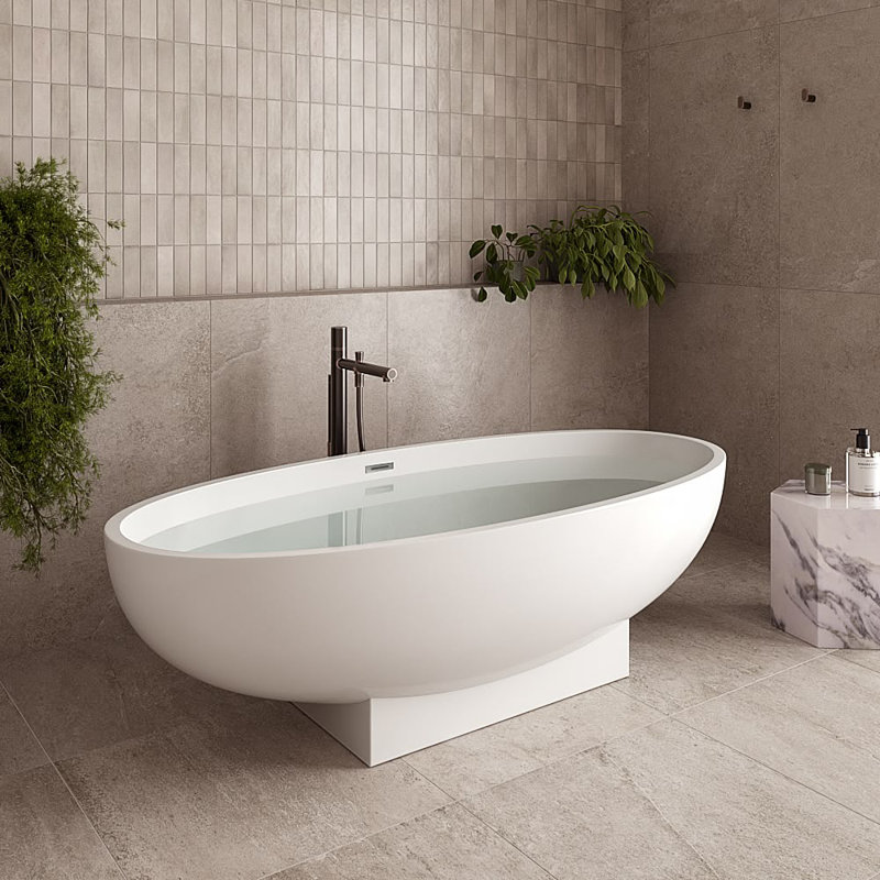 Baignoire sur piédestal de trempage solide 67 "x 31"