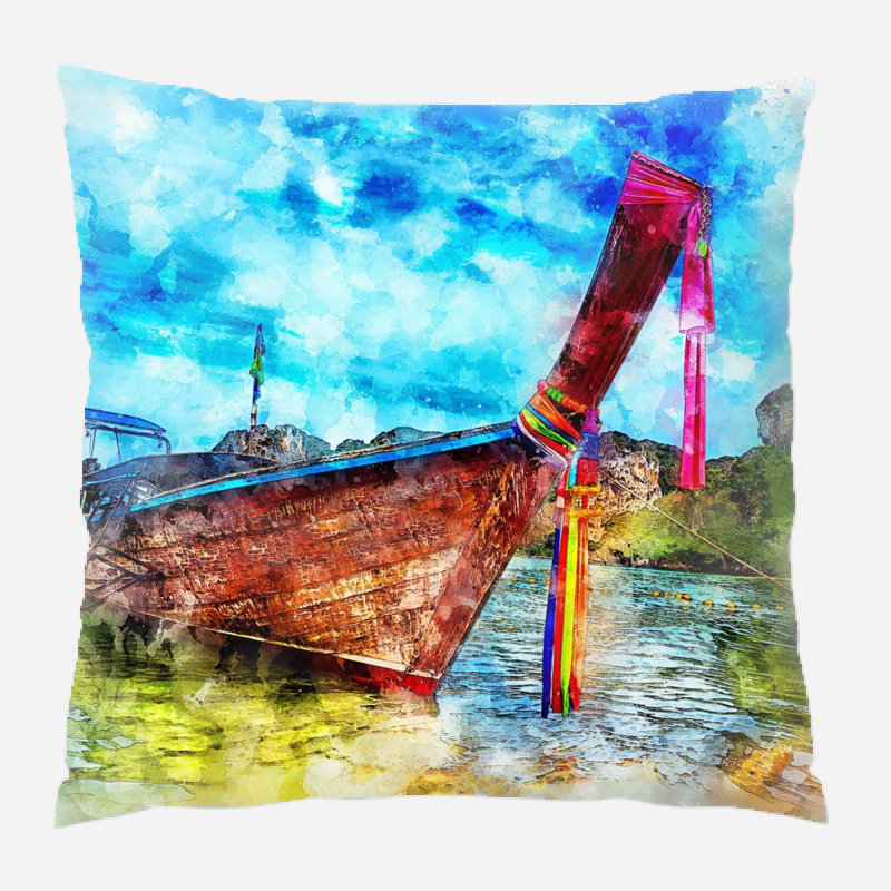 Coussin bateau Mccraney, Microsuède, Intérieur