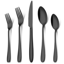 Vesteel 40-Piece Flatware Silverware Set Service for 8, Stainless Steel  Cutlery Eating Utensils Fork Knife Spoon Set, Mirror Finished & Dishwasher