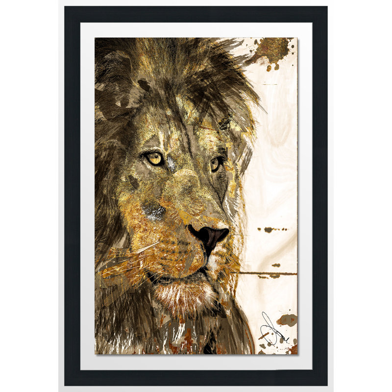 " Leo " Print, 49.5" H x 33.5" W x 1" D, Espresso Framed