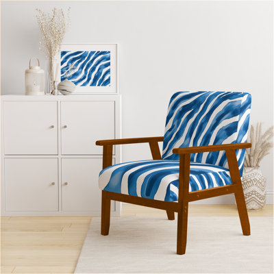 Chaise à accoudoirs rembourrée Zebra