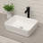 Myhomekeepers 15'' White Ceramic Rectangular Bathroom Sink with Faucet-92832834