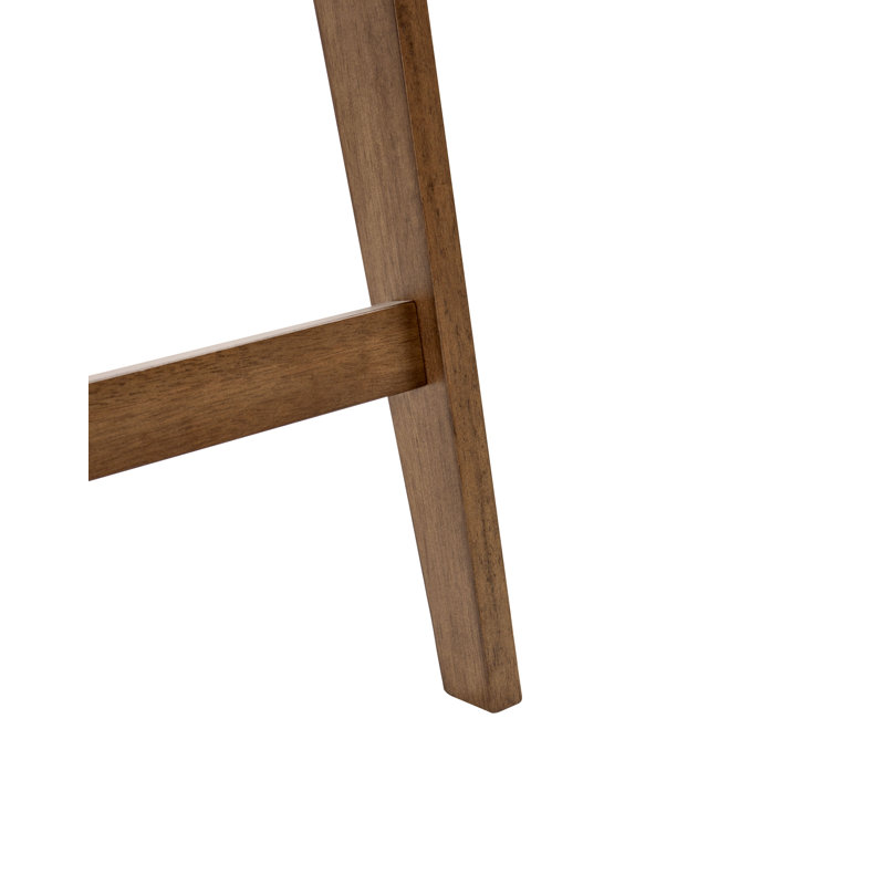 Upholstered Counter Stool with Solid Wood Frame