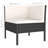 Vasti 23.6" Wide Square Patio Sectional Set with Cushions