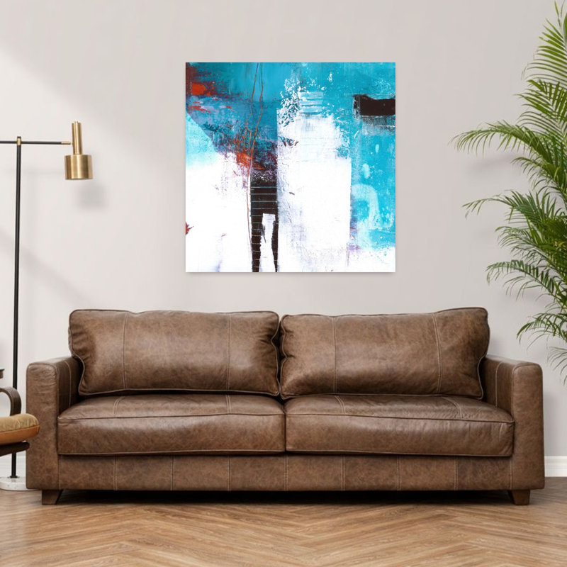 Reflets, art contemporain abstrait, H 36 po x l 36 po