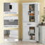 Armoire de cuisine, armoire de cuisine haute, avec tiroir, tablette à 5 niveaux et tablettes réglables
