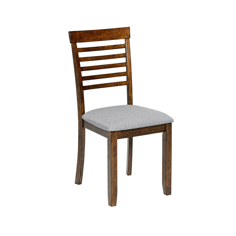 Ensemble de 4 chaises de salle à manger en bois Crewe, chaise de cuisine avec siège rembourré, chaise d'appoint rembourrée
