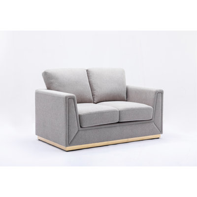 Causeuse en lin gris pour le salon