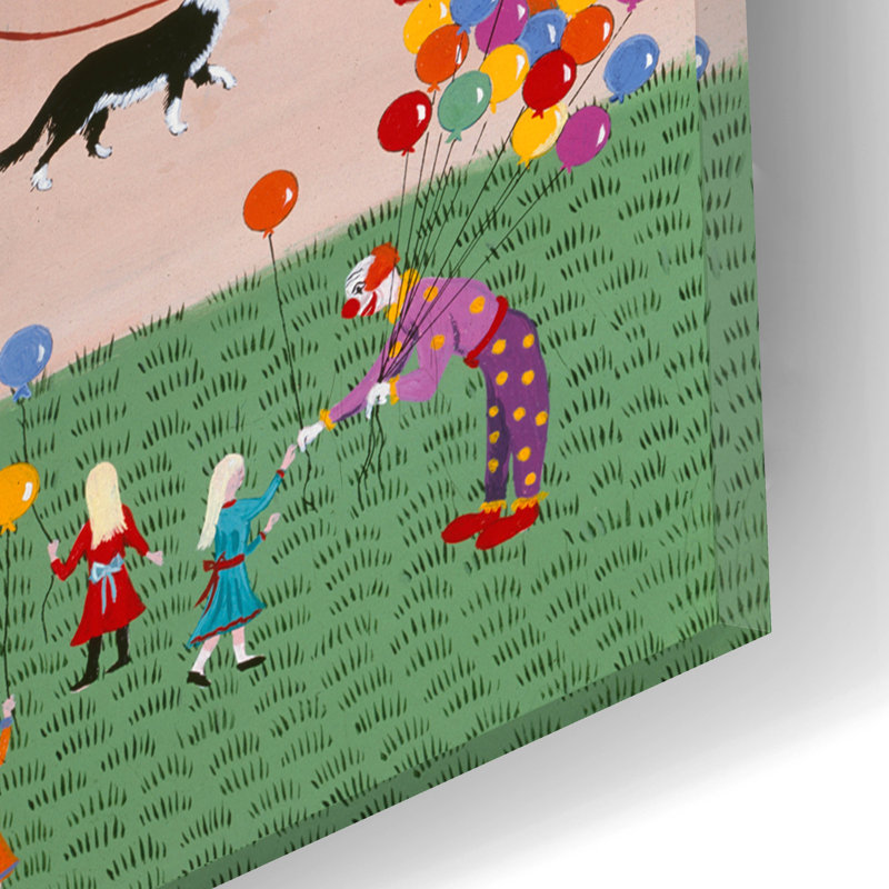 «Wacky Jack's Travelling Circus Parade» par Susan Henke Fine Art, verre acrylique Wal Art, H 12 po x l 16 po x P 0,13 po