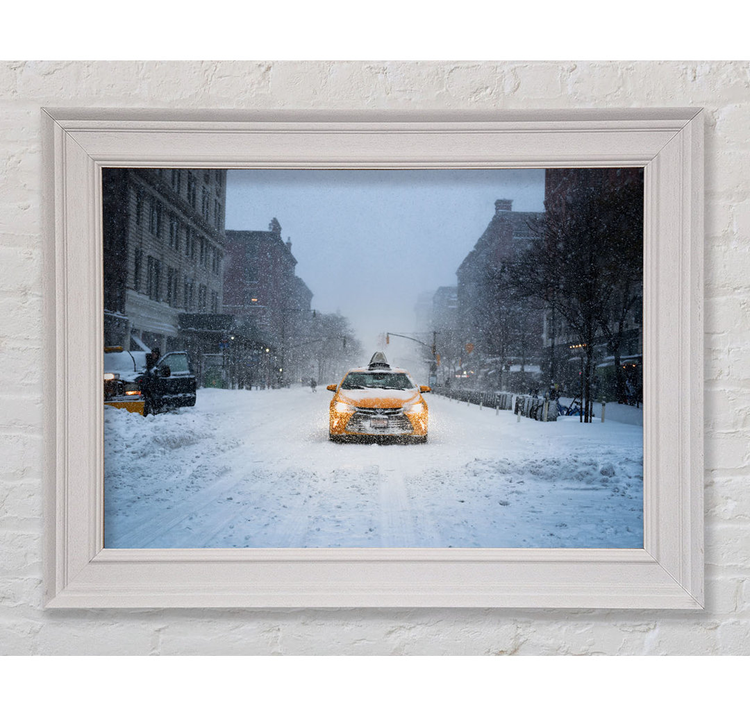 Yellow Cab In The Snow - Druck