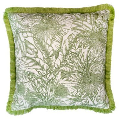 Alexxander Abstract Green Sqaure Cushion