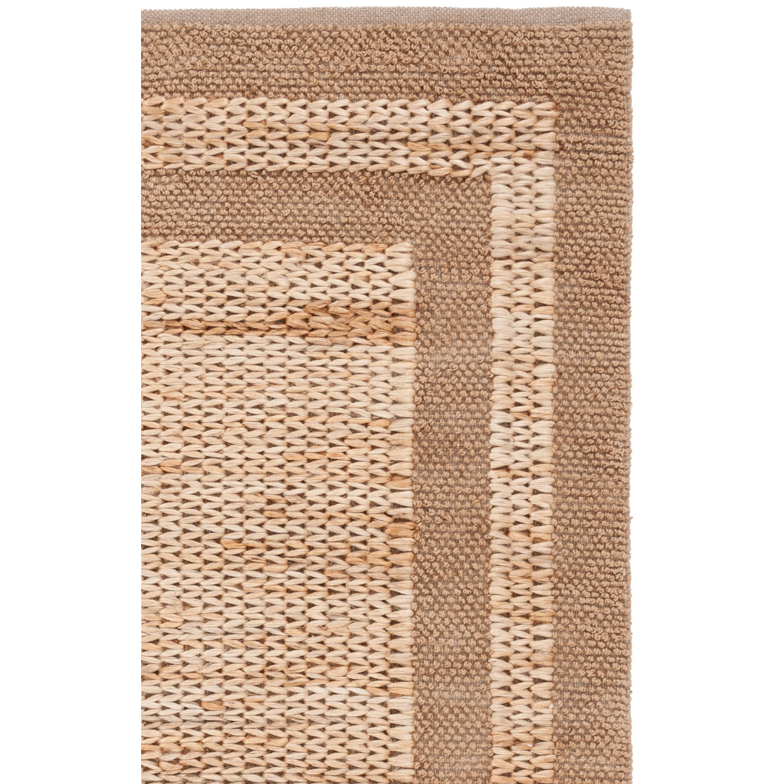 Brown Hand-Woven Jute Rug, Rectangle 3' x 5'