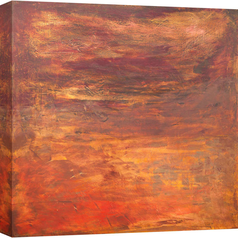 Abstract Painting: Horizon Of Light VII - Wrapped Canvas Print, 70cm H x 70cm W