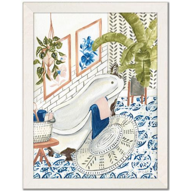 Boho Chic Bath I, art mural encadré