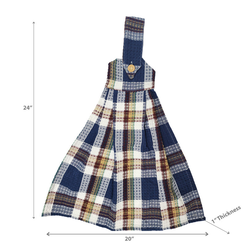 Cotton Plaid Waffle Tea Towel Kitchen Towel
