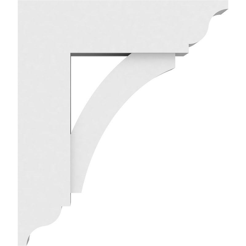 Support en uréthane standard standard avec extrémités traditionnelles, brun clair apprêté Thorton, H 14 po x l 3 po x P 12 po