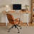 Black Rectangular Hight adjustable Solid wood Desks-178863085