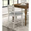 Chaises à hauteur de comptoir de 2 avec design blanc antique, siège gris confortable, dossier, structure en bois, pour îlot de cuisine, espace de bar requis pour l'assemblage,