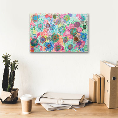 «Florals2» par Noemi Ibarz, art mural sur toile