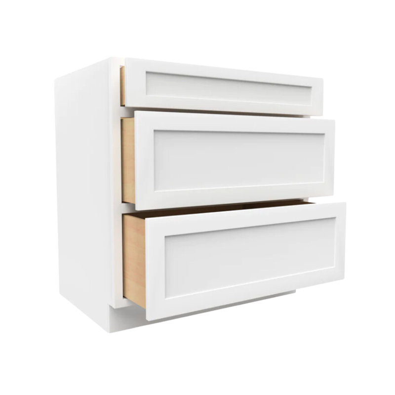 Armoire de base standard H 34,5 po, L 21 po x H 34,5 po, Blanc quartiers chics