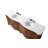 84 inch Double Bathroom Vanity in Teak-889093275