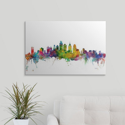«Francy Philadelphia Pennsylvania Skyline» par Michael Tompsett, impression