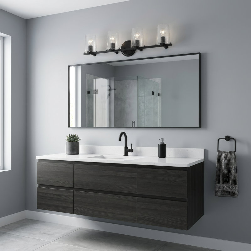 Lingle 4 - Light Dimmable Vanity Light, Matte Black
