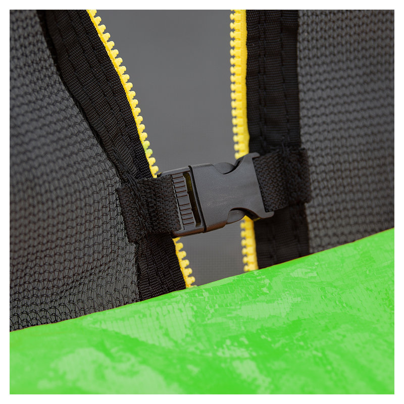 Trampoline d'extérieur 15 pi avec panier de basketball, gonfleur et échelle - Structure en acier galvanisé robuste, filet de sécurité et manchons rembourrés