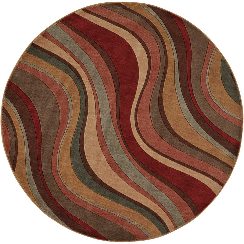 Yuzo Abstract Indoor Rug, Round 5'6"