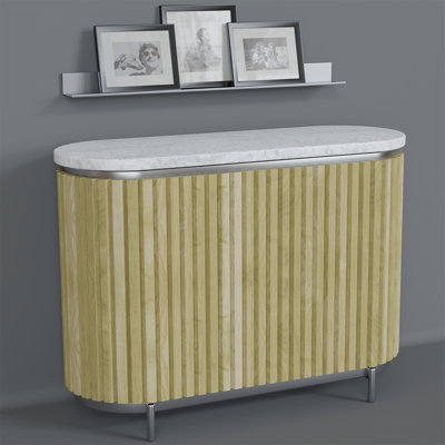 1-1/2" Tall Bevel Slat Tambour - Walnut (12"W x 48"L)