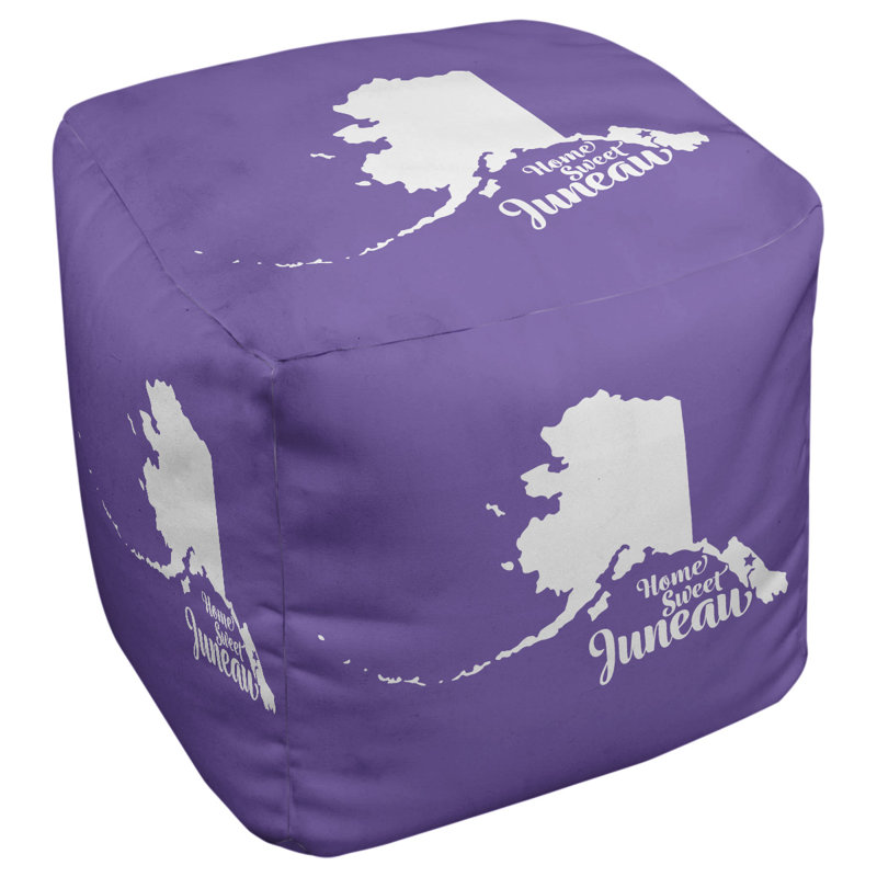 Repose-pieds cube alaska Juneau, Mauve
