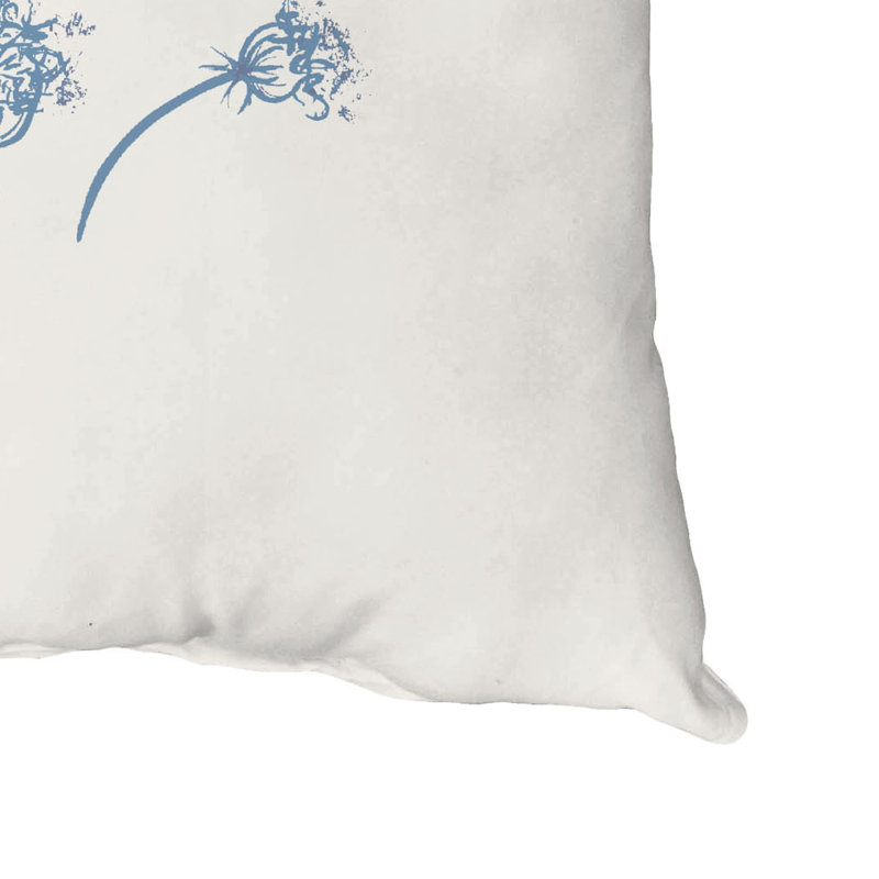 Floral Throw Pillow, Navy Blue, 16" x 16"