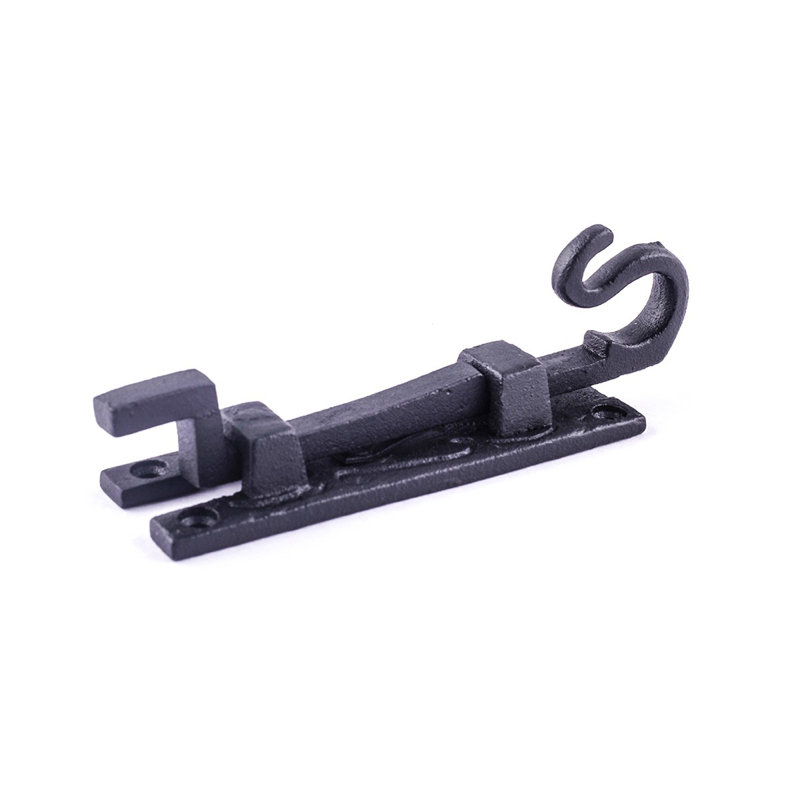 Hand-Forged Iron Offset Necked Slide Bolt for Doors and Cabinets