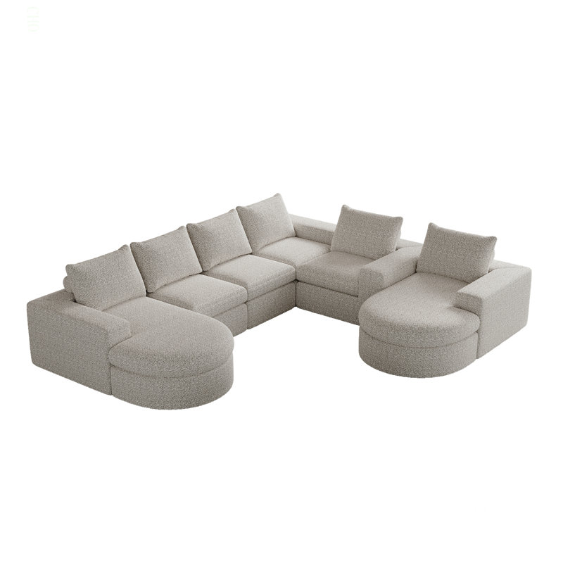 Canapé modulaire Chenille Cloud, Chenille beige