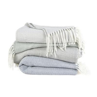 Jeté à franges Herringbone