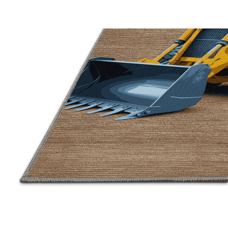 Machine Washable Transportation Gray Area Rug, Rectangle 2' x 3'