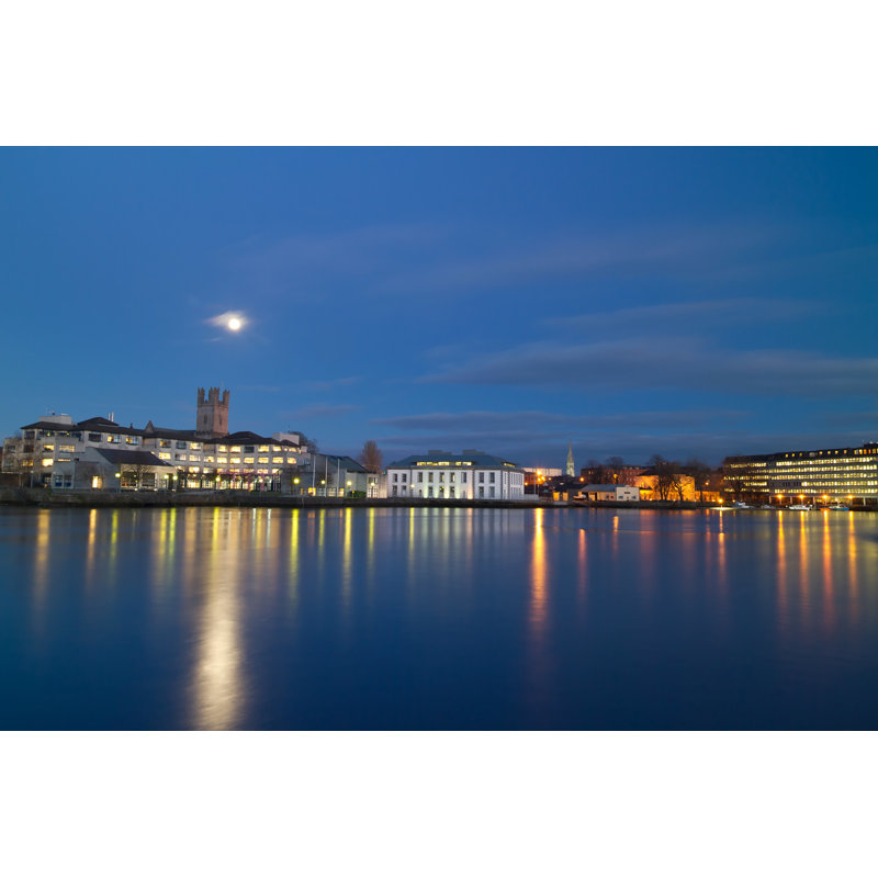 Limerick City At Night by Patryk_Kosmider - Wrapped Canvas Print, 30cm H x 46cm W