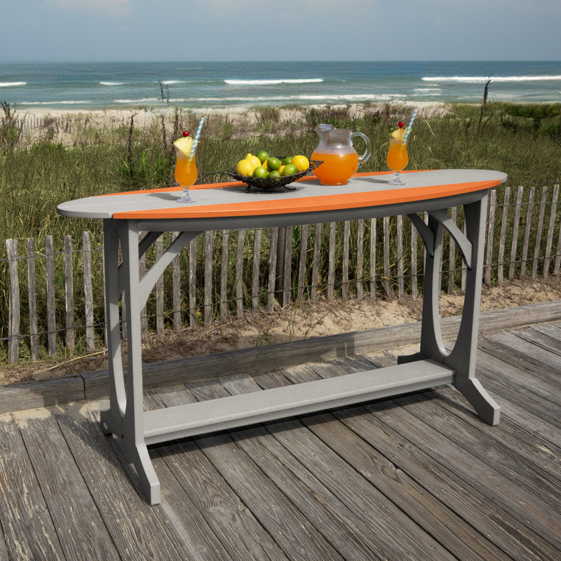 Ensemble de balcon à hauteur de bar 3 pièces Shoreline, Gris anse / orange agrume