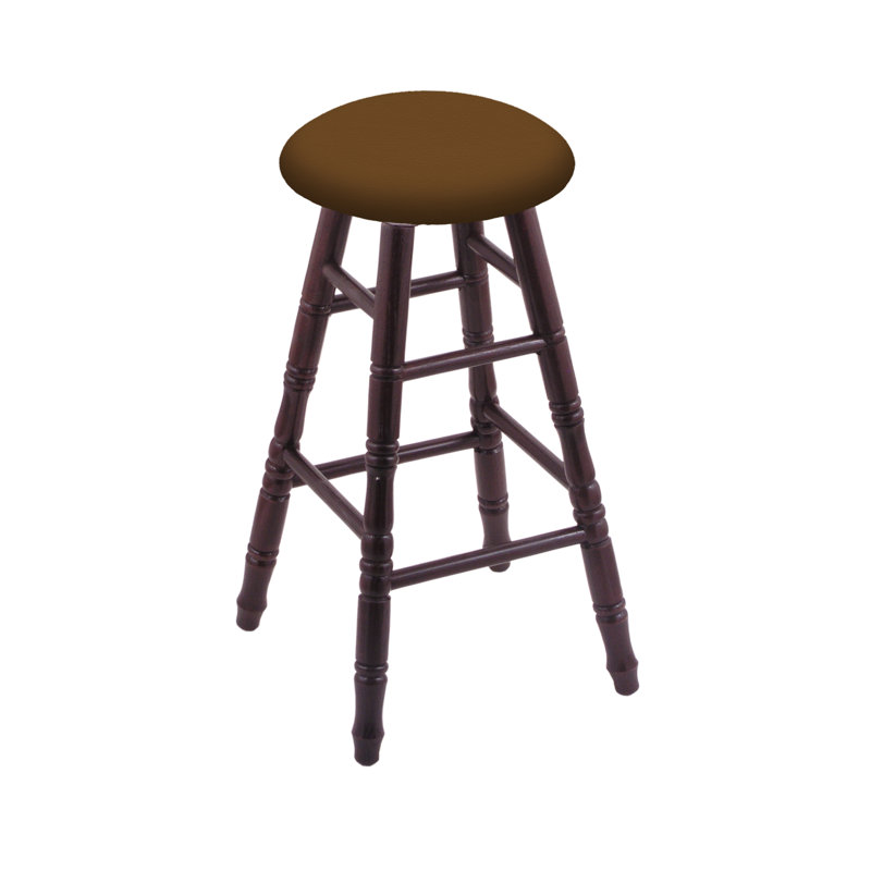 Tabouret de bar 36 po pivotante upholsetered, Chêne cerisier foncé, Chaume Canter, Très grand (siège d'une hauteur de 36 po)