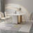Modern Rectangular Rock Slab Dining Table Sets-108639185