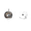 Lampe de table 1 lumière en nickel poli avec base en cristal transparent et abat-jour-30103942