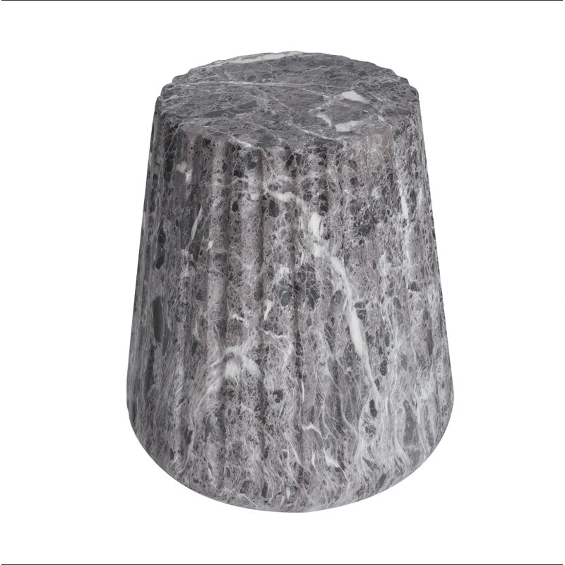 Table d'appoint d'extérieur sculptée Cleme, Brown