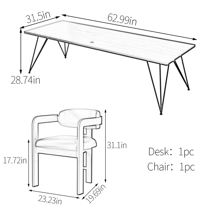 Bledsoe, 28.74" H x 62.99" W x 31.5" D